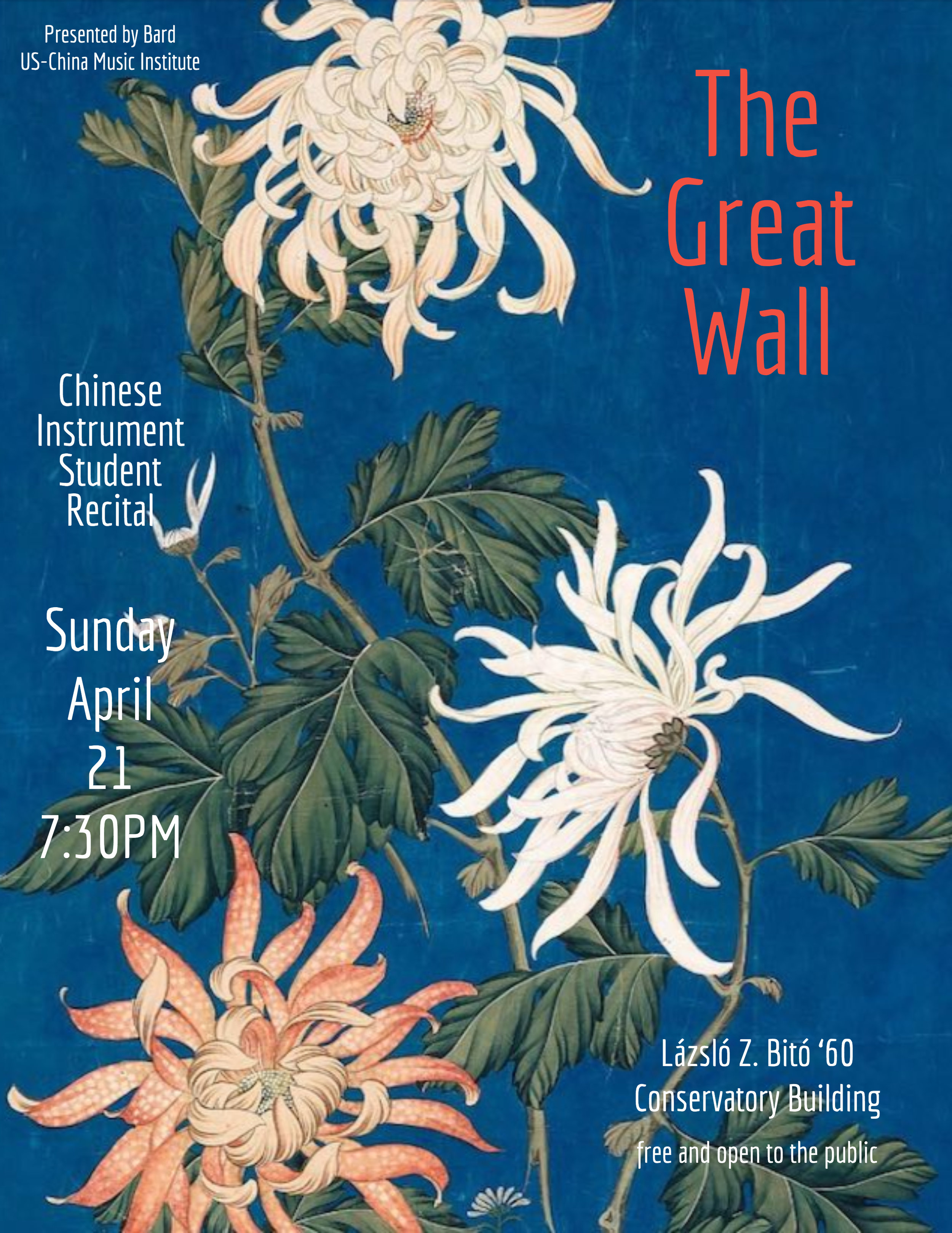 The Great Wall: Chinese Instrument Student Recital — US-China
